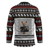 Chihuahua Personal Stalker Christmas Hockey Jersey Xmas Holiday Patterns - Wonder Print Shop