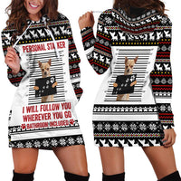 Chihuahua Personal Stalker Christmas Hoodie Dress Xmas Holiday Patterns - Wonder Print Shop