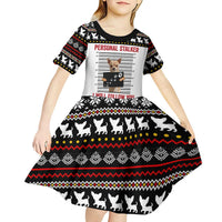 Chihuahua Personal Stalker Christmas Kid Short Sleeve Dress Xmas Holiday Patterns - Wonder Print Shop