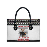Chihuahua Personal Stalker Christmas Leather Bag Xmas Holiday Patterns - Wonder Print Shop