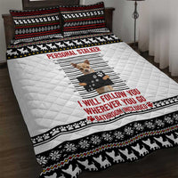 Chihuahua Personal Stalker Christmas Quilt Bed Set Xmas Holiday Patterns - Wonder Print Shop
