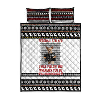 Chihuahua Personal Stalker Christmas Quilt Bed Set Xmas Holiday Patterns - Wonder Print Shop