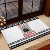 Chihuahua Personal Stalker Christmas Rubber Doormat Xmas Holiday Patterns - Wonder Print Shop