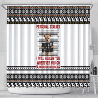 Chihuahua Personal Stalker Christmas Shower Curtain Xmas Holiday Patterns - Wonder Print Shop