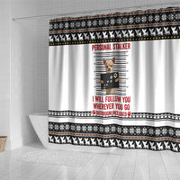 Chihuahua Personal Stalker Christmas Shower Curtain Xmas Holiday Patterns - Wonder Print Shop