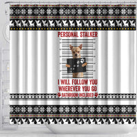 Chihuahua Personal Stalker Christmas Shower Curtain Xmas Holiday Patterns - Wonder Print Shop