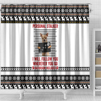 Chihuahua Personal Stalker Christmas Shower Curtain Xmas Holiday Patterns - Wonder Print Shop