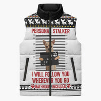 Chihuahua Personal Stalker Christmas Sleeveless Puffer Jacket Xmas Holiday Patterns - Wonder Print Shop