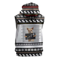 Chihuahua Personal Stalker Christmas Sleeveless Zip Hoodie Xmas Holiday Patterns - Wonder Print Shop