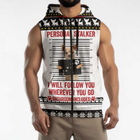 Chihuahua Personal Stalker Christmas Sleeveless Zip Hoodie Xmas Holiday Patterns - Wonder Print Shop