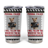 Chihuahua Personal Stalker Christmas Tumbler Cup Xmas Holiday Patterns - Wonder Print Shop