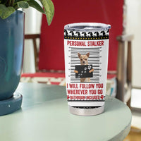 Chihuahua Personal Stalker Christmas Tumbler Cup Xmas Holiday Patterns - Wonder Print Shop