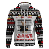 Chihuahua Personal Stalker Christmas Zip Hoodie Xmas Holiday Patterns - Wonder Print Shop