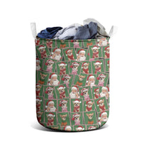 Chihuahua Santa Clau Christmas Laundry Basket Xmas Holiday Patterns - Wonder Print Shop