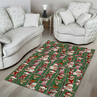 Chihuahua Santa Clau Christmas Area Rug Xmas Holiday Patterns - Wonder Print Shop