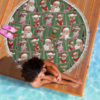 Chihuahua Santa Clau Christmas Beach Blanket Xmas Holiday Patterns - Wonder Print Shop