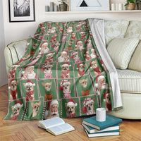 Chihuahua Santa Clau Christmas Blanket Xmas Holiday Patterns - Wonder Print Shop