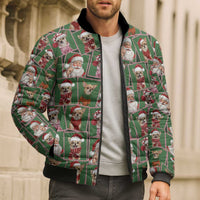 Chihuahua Santa Clau Christmas Bomber Puffer Jacket Xmas Holiday Patterns - Wonder Print Shop