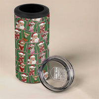 Chihuahua Santa Clau Christmas 4 in 1 Can Cooler Tumbler Xmas Holiday Patterns - Wonder Print Shop