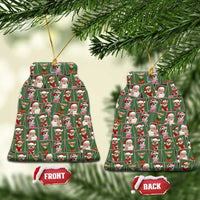 Chihuahua Santa Clau Christmas Ceramic Ornament Xmas Holiday Patterns - Wonder Print Shop