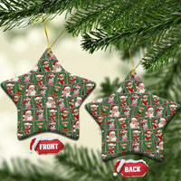 Chihuahua Santa Clau Christmas Ceramic Ornament Xmas Holiday Patterns - Wonder Print Shop