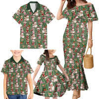 Chihuahua Santa Clau Christmas Family Matching Mermaid Dress and Hawaiian Shirt Xmas Holiday Patterns - Wonder Print Shop