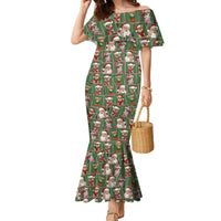 Chihuahua Santa Clau Christmas Family Matching Mermaid Dress and Hawaiian Shirt Xmas Holiday Patterns - Wonder Print Shop