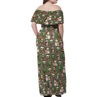 Chihuahua Santa Clau Christmas Family Matching Off Shoulder Maxi Dress and Hawaiian Shirt Xmas Holiday Patterns - Wonder Print Shop