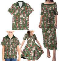 Chihuahua Santa Clau Christmas Family Matching Puletasi and Hawaiian Shirt Xmas Holiday Patterns - Wonder Print Shop