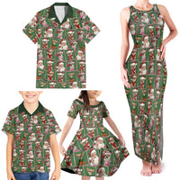 Chihuahua Santa Clau Christmas Family Matching Tank Maxi Dress and Hawaiian Shirt Xmas Holiday Patterns - Wonder Print Shop