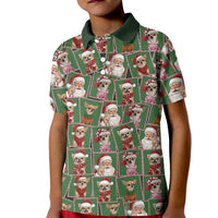Chihuahua Santa Clau Christmas Kid Polo Shirt Xmas Holiday Patterns - Wonder Print Shop