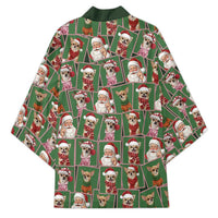 Chihuahua Santa Clau Christmas Kimono Xmas Holiday Patterns - Wonder Print Shop