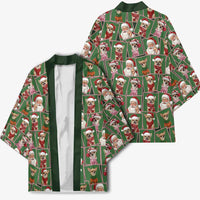 Chihuahua Santa Clau Christmas Kimono Xmas Holiday Patterns - Wonder Print Shop