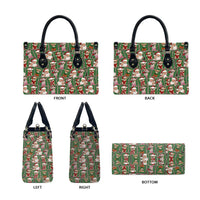 Chihuahua Santa Clau Christmas Leather Bag Xmas Holiday Patterns - Wonder Print Shop