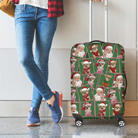Chihuahua Santa Clau Christmas Luggage Cover Xmas Holiday Patterns - Wonder Print Shop
