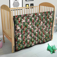 Chihuahua Santa Clau Christmas Quilt Xmas Holiday Patterns - Wonder Print Shop