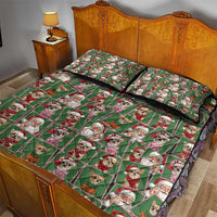 Chihuahua Santa Clau Christmas Quilt Bed Set Xmas Holiday Patterns - Wonder Print Shop