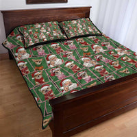 Chihuahua Santa Clau Christmas Quilt Bed Set Xmas Holiday Patterns - Wonder Print Shop