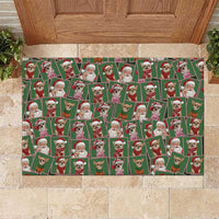 Chihuahua Santa Clau Christmas Rubber Doormat Xmas Holiday Patterns - Wonder Print Shop