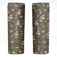 Chihuahua Santa Clau Christmas Skinny Tumbler Xmas Holiday Patterns - Wonder Print Shop