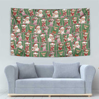 Chihuahua Santa Clau Christmas Tapestry Xmas Holiday Patterns - Wonder Print Shop