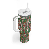 Chihuahua Santa Clau Christmas Tumbler With Handle Xmas Holiday Patterns - Wonder Print Shop