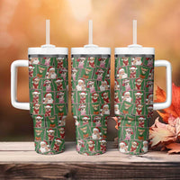 Chihuahua Santa Clau Christmas Tumbler With Handle Xmas Holiday Patterns - Wonder Print Shop