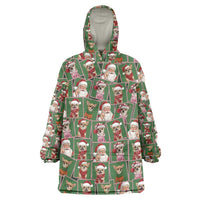 Chihuahua Santa Clau Christmas Wearable Blanket Hoodie Xmas Holiday Patterns - Wonder Print Shop