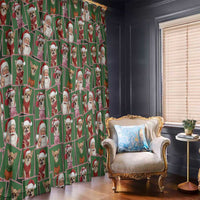 Chihuahua Santa Clau Christmas Window Curtain Xmas Holiday Patterns - Wonder Print Shop