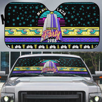 Christmas Party 1988 Nakatomi Plaza Auto Sun Shade Xmas Holiday Patterns - Wonder Print Shop