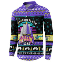 Christmas Party 1988 Nakatomi Plaza Button Sweatshirt Xmas Holiday Patterns - Wonder Print Shop