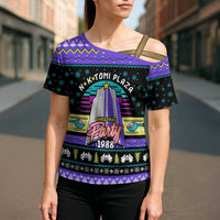 Christmas Party 1988 Nakatomi Plaza Cross Shoulder Shirt Xmas Holiday Patterns - Wonder Print Shop