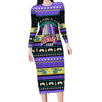Christmas Party 1988 Nakatomi Plaza Family Matching Long Sleeve Bodycon Dress and Hawaiian Shirt Xmas Holiday Patterns - Wonder Print Shop