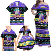 Christmas Party 1988 Nakatomi Plaza Family Matching Off Shoulder Maxi Dress and Hawaiian Shirt Xmas Holiday Patterns - Wonder Print Shop